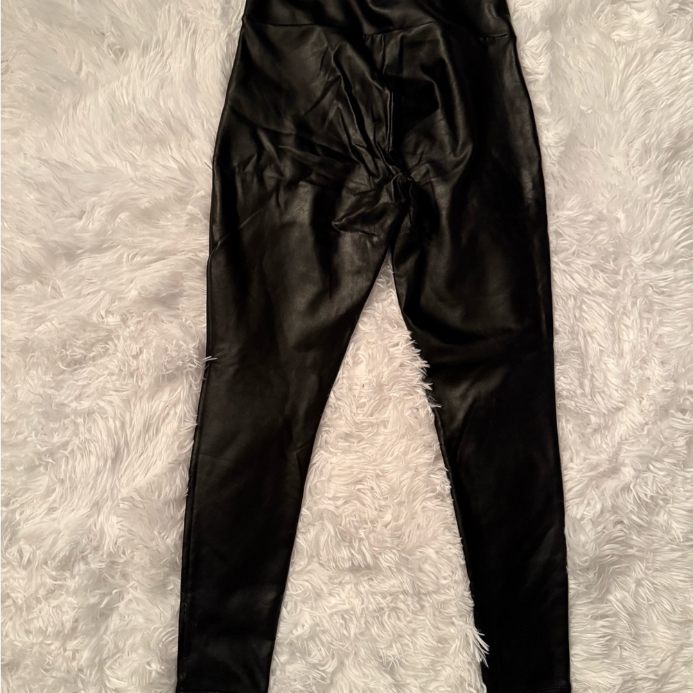 Garage Black Faux Leather Leggings - Picture 2 of 2